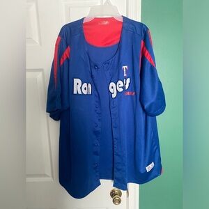 Texas rangers MLB jersey size 2X